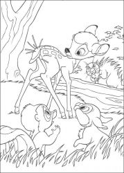 plansa de colorat bambi #18