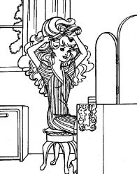 plansa de colorat barbie #19