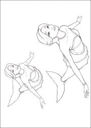 plansa de colorat barbie #11