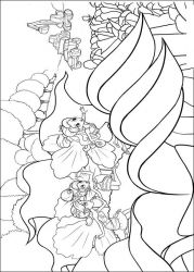 plansa de colorat barbie #13