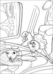 plansa de colorat barbie #14