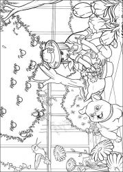 plansa de colorat barbie #18