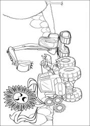 plansa de colorat barbie thumbelina #11