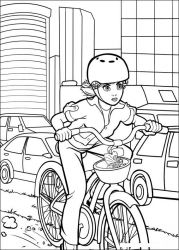 plansa de colorat barbie thumbelina #12