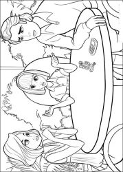 plansa de colorat barbie thumbelina #14