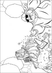 plansa de colorat barbie thumbelina #16