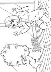 plansa de colorat barbie thumbelina #17