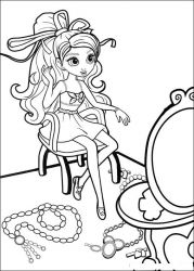 plansa de colorat barbie thumbelina #6