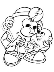 plansa de colorat bebelusi #1