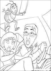 plansa de colorat bee movie #8