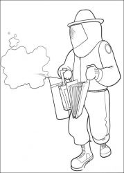 plansa de colorat bee movie #19