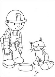 plansa de colorat bob the builder #16