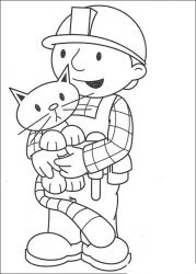 plansa de colorat bob the builder #2
