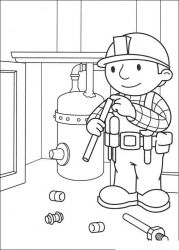 plansa de colorat bob the builder #15