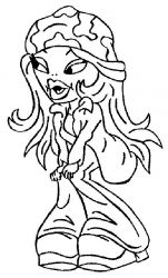 plansa de colorat bratz #8