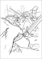 plansa de colorat brave #12