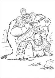 plansa de colorat brave #16