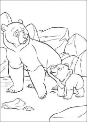 plansa de colorat brother bear #2