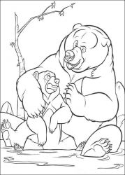 plansa de colorat brother bear #5