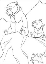 plansa de colorat brother bear #9