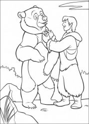 plansa de colorat brother bear #11