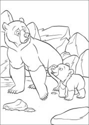 plansa de colorat brother bear #13