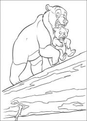plansa de colorat brother bear #15