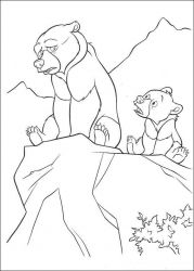 plansa de colorat brother bear #3
