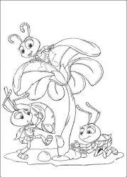 plansa de colorat bugs life #6