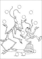 plansa de colorat bugs life #12