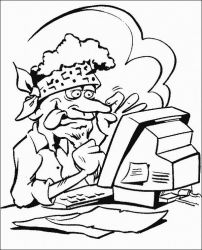 plansa de colorat calculatoare #7