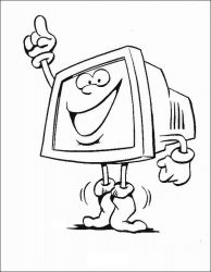 plansa de colorat calculatoare #11