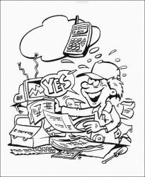 plansa de colorat calculatoare #2