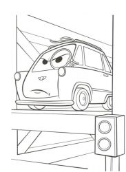 plansa de colorat cars #11