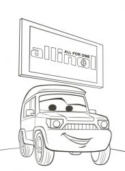 plansa de colorat cars #11