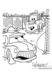 plansa de colorat cars #9