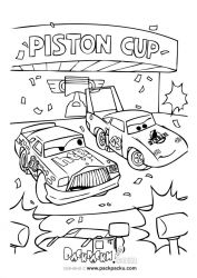 plansa de colorat cars #11