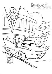 plansa de colorat cars #4