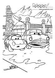 plansa de colorat cars #11