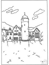 plansa de colorat castele #4
