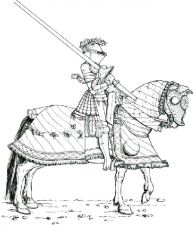 plansa de colorat cavaleri #2