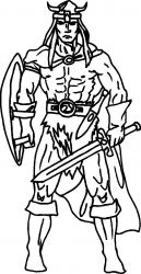 plansa de colorat cavaleri #12