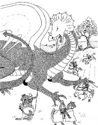 plansa de colorat cavaleri #18