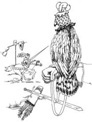 plansa de colorat cavaleri #1