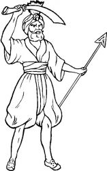 plansa de colorat cavaleri #11