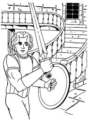 plansa de colorat cavaleri #15