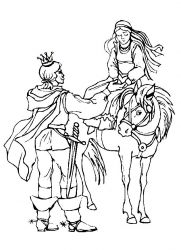 plansa de colorat cavaleri #18