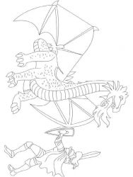 plansa de colorat cavaleri #3