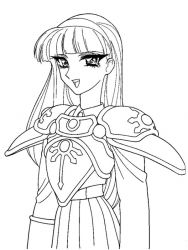 plansa de colorat cavalerul magic rayearth #2