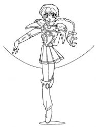 plansa de colorat cavalerul magic rayearth #3